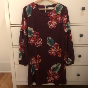 Loft autumn floral shift dress